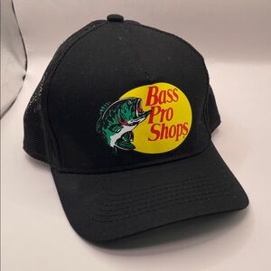 Bass Pro Shops Fishing Hat Mesh Black and Yellow